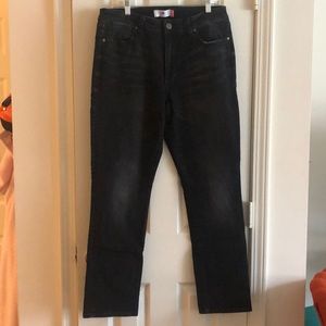 Cabi dark denim straight legged jeans